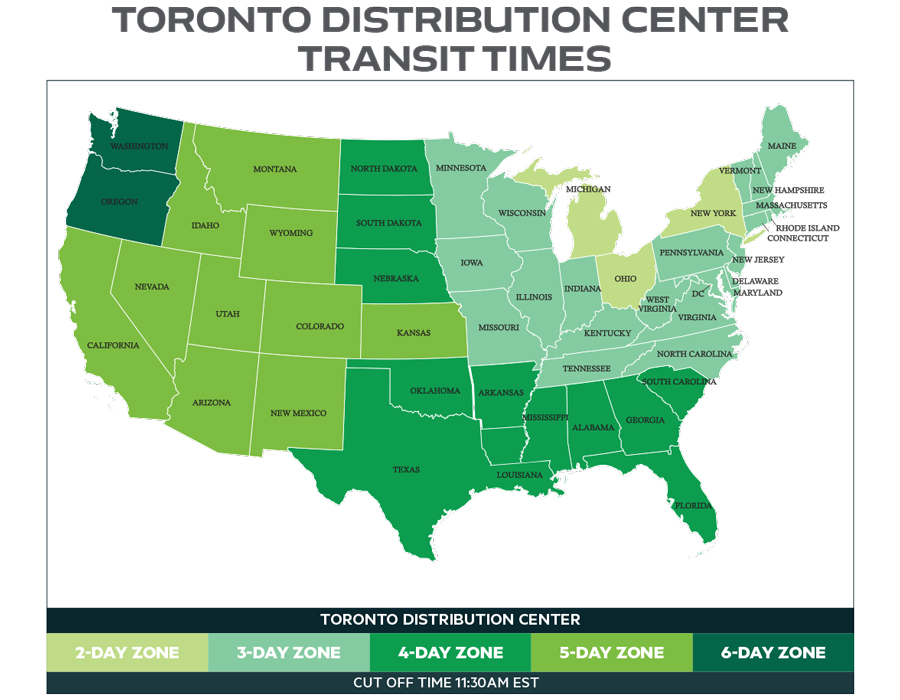 toronto distribution map